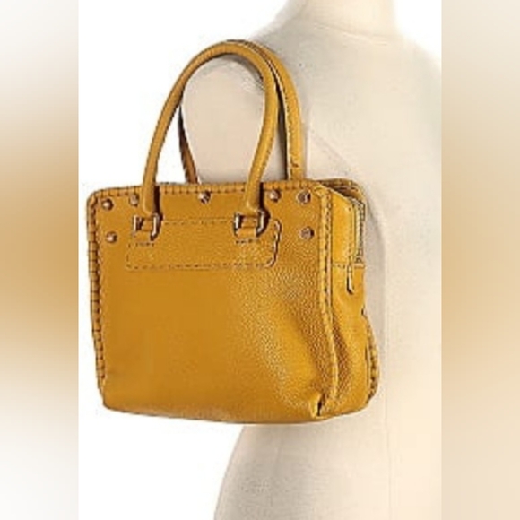 Fendi Selleria Leather Satchel Yellow - Picture 3 of 9